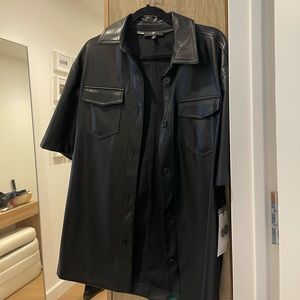 7 for all mankind leather top